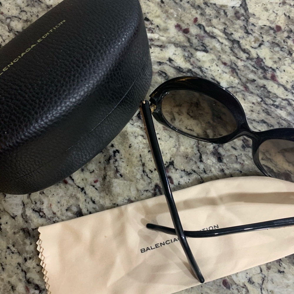 Balenciaga Oversized Black Glasses